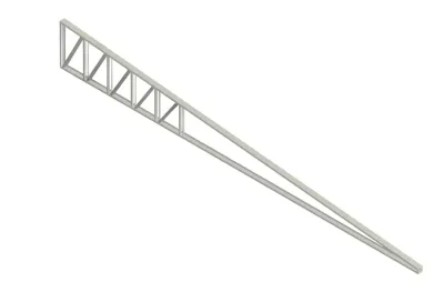 Treliça metálica 1 água - família Revit